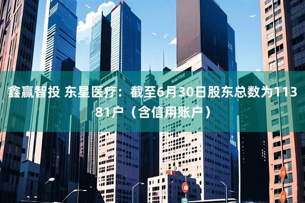 鑫赢智投 东星医疗：截至6月30日股东总数为11381户（含信用账户）